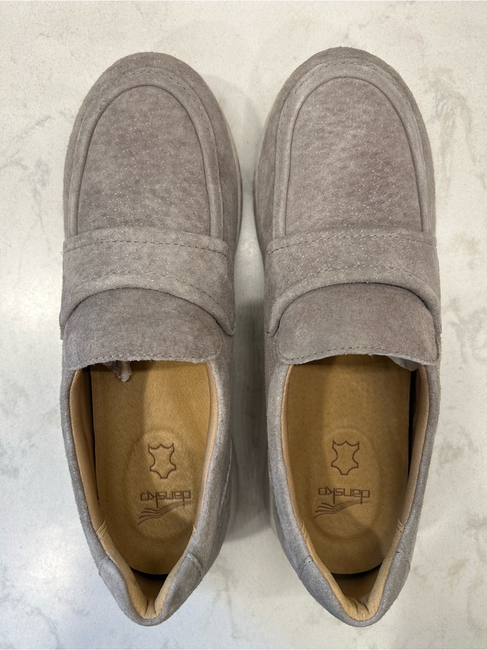 Dansko Clementine Slip-On Suede Leather Sneaker Light Grey - Picture 8 of 14